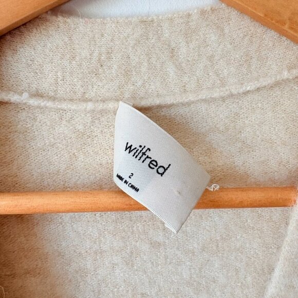 Aritzia Wilfred Bilbao Oversized Wool Cardigan Sweater Cream Size 2 Medium - Picture 5 of 6